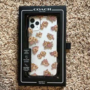 Coach iPhone 11 Pro Max phone case Pink Floral NWT
